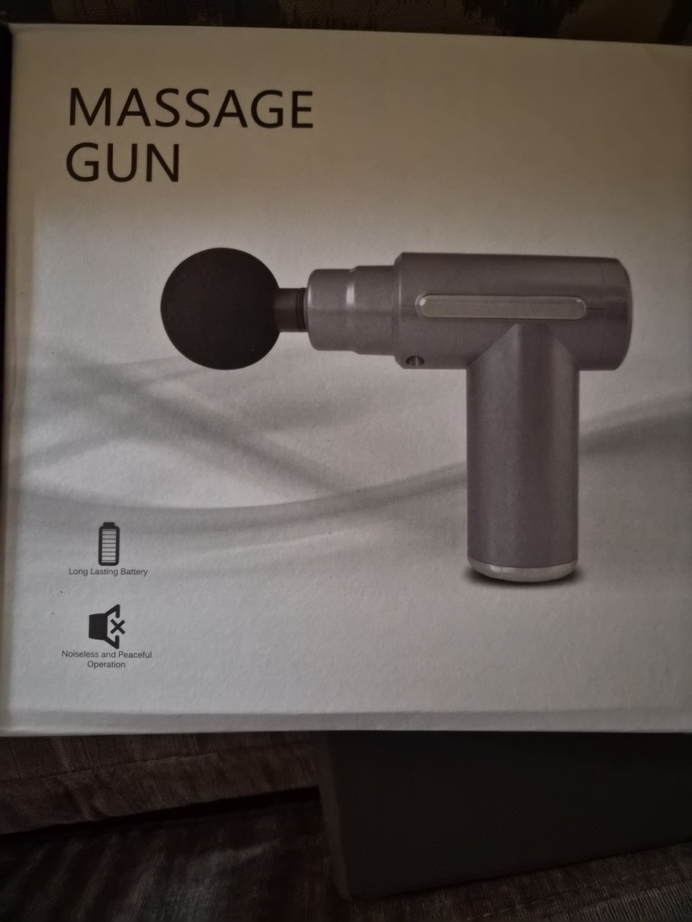 Gray Portable Massage Gun – Compact Percussion Massager